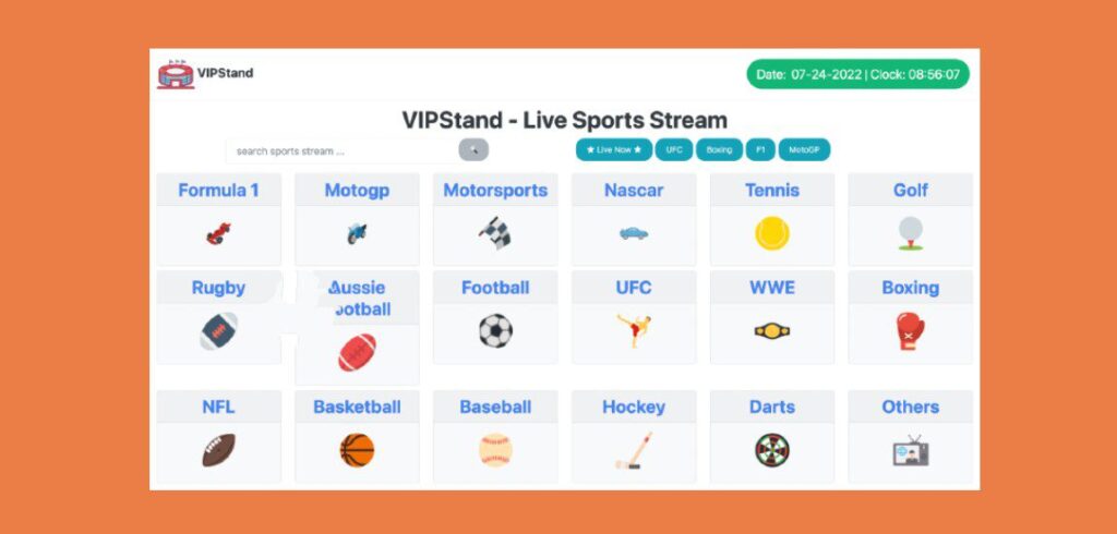 VIPstand Sports Streaming Site