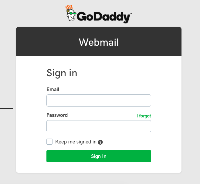 godaddy sign in email account