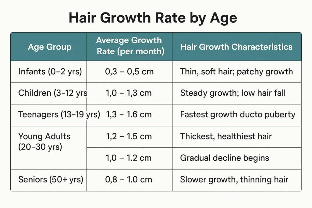 Hair Growth Rate by Age